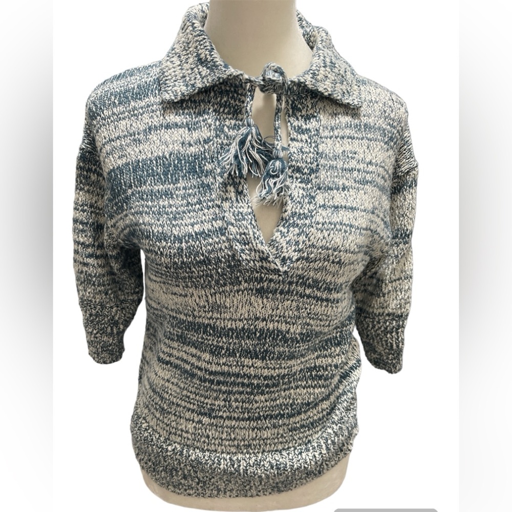 Anthropologie Carlotta Knit Sweater with Tassel Tie - Women's Size Large